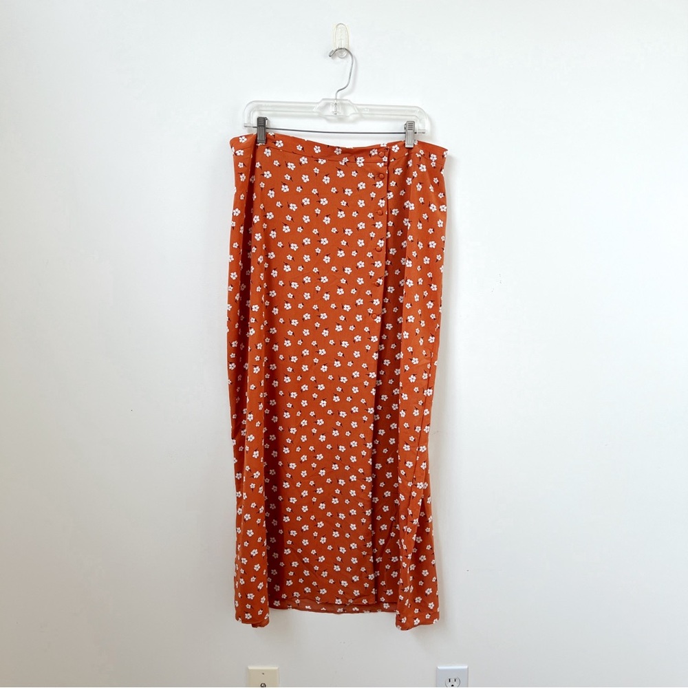 Primark Orange Floral Skirt